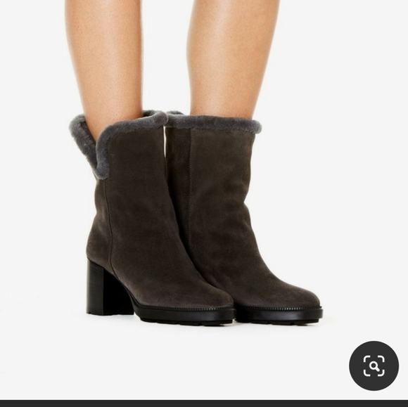 Gray Aquatalia Shearling Ileen Boot - Picture 3 of 4